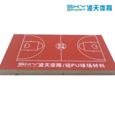 硅PU球场制作工艺与硅pu篮球场效果图！
